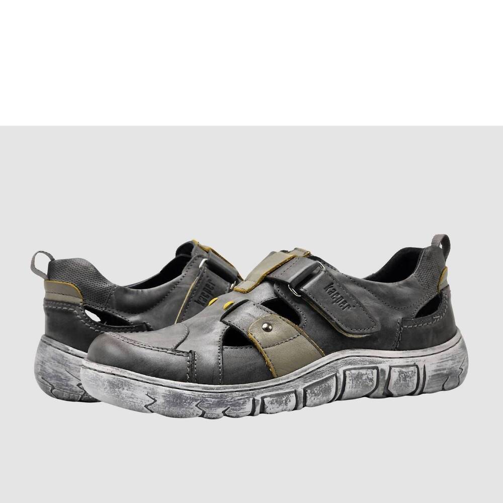 NEW KCR GROUP women's original sandal in grey/yellow